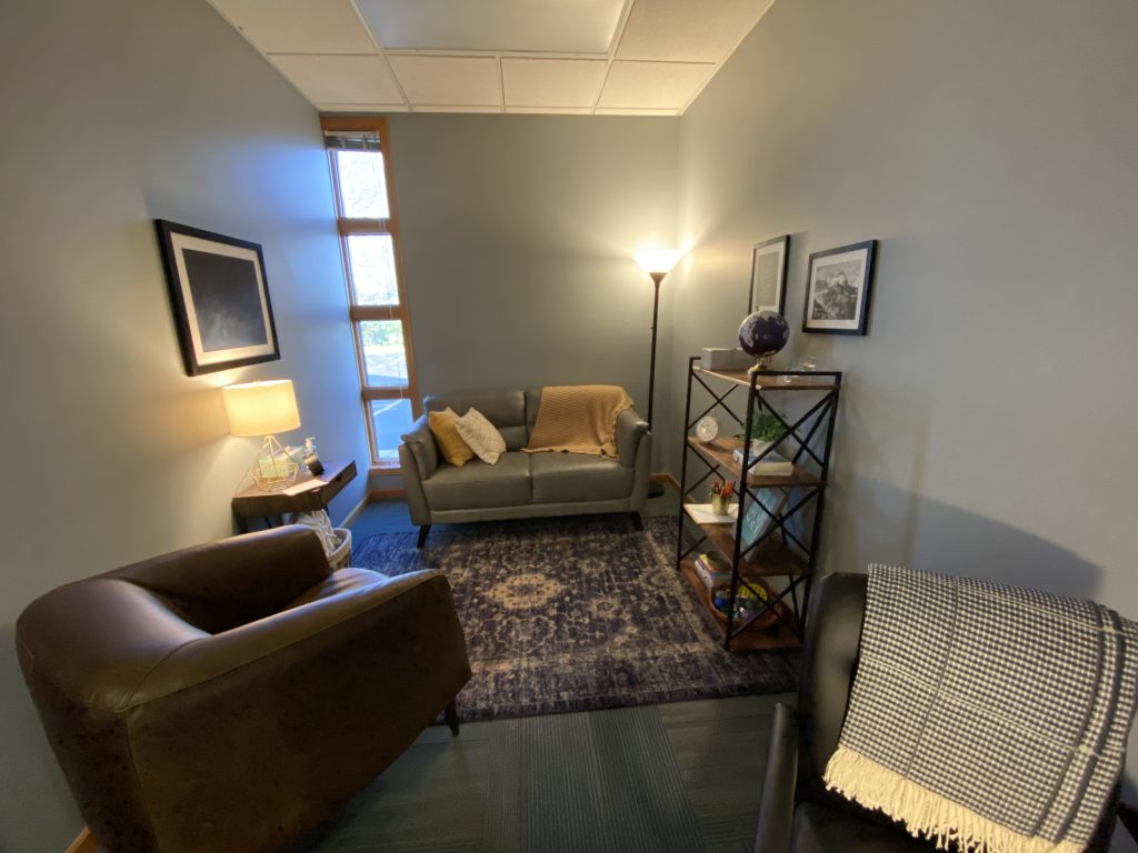 Feel at home in an inviting space with comfortable furniture and warm lighting. 